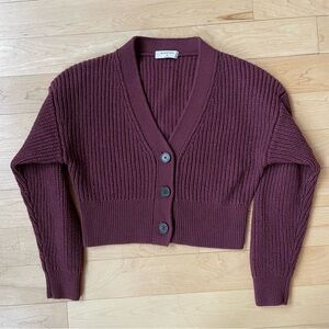 XS - Aritzia Babaton Canberra Cardigan, Color Rich Marron (sold out)